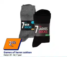 Action Dames of heren sokken aanbieding