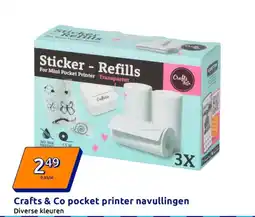 Action Crafts & Co pocket printer navullingen aanbieding