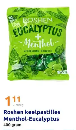 Action Roshen keelpastilles Menthol Eucalyptus aanbieding