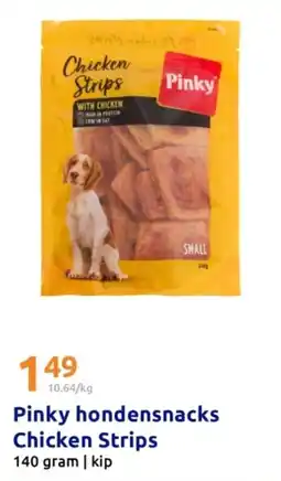 Action Pinky Hondensnacks Chicken Strips aanbieding