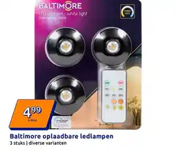 Action Baltimore oplaadbare ledlampen aanbieding
