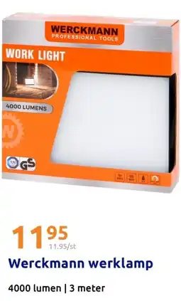 Action Werckmann werklamp aanbieding