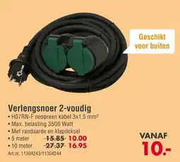 Enorm Verlengsnoer 2-voudig aanbieding