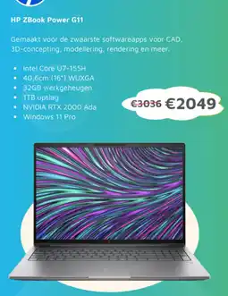Digitotaal HP ZBook Power G11 aanbieding
