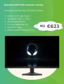 Digitotaal Alienware AW2725D computer monitor aanbieding