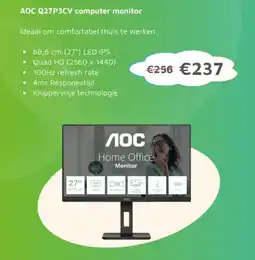 Digitotaal AOC Q27P3CV computer monitor aanbieding