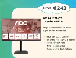 Digitotaal AOC E4 U27E4CV computer monitor aanbieding