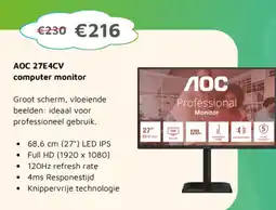Digitotaal AOC 27E4CV computer monitor aanbieding