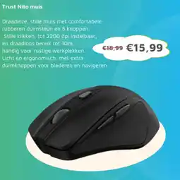 Digitotaal Trust Nito muis aanbieding