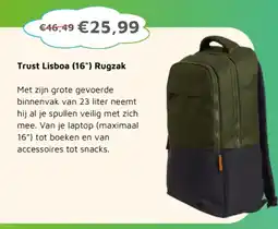 Digitotaal Trust Lisboa 16" Rugzak aanbieding