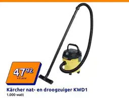 Action Kärcher nat- en droogzuiger KWD1 aanbieding
