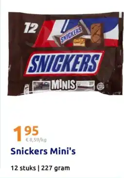 Action Snickers Mini's aanbieding