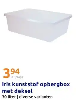Action Iris kunststof opbergbox met deksel aanbieding