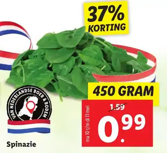 Lidl Spinazie 450 gr aanbieding