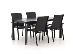 Kees Smit Bellagio Albinea/Sestino 160cm dining tuinset 5-delig stapelbaar aanbieding