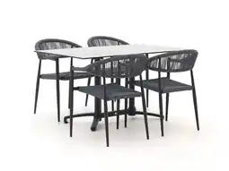 Kees Smit Manifesto Belpasso/Canzo 140cm dining tuinset 5-delig inklapbaar stapelbaar aanbieding