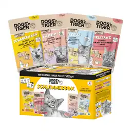 Zooplus Voordeelpakket: 24x125g Dogs'n Tiger Cat Mix (4 soorten) nat kattenvoer aanbieding