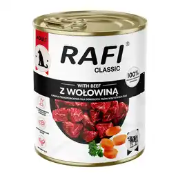 Zooplus 24x800g voordeelverpakking Rafi Dog Classic Beef nat hondenvoer aanbieding