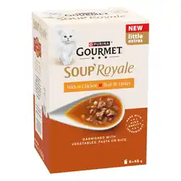 Zooplus Megapack 24x45g Gourmet Soup Royale Vleesselectie Kattenvoer nat aanbieding