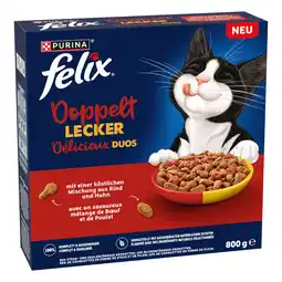 Zooplus 2x800 g Felix Dubbel lekker Rund & Kip Kattenvoer droog aanbieding