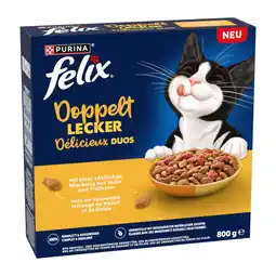 Zooplus 2x800g Felix Dubbel lekker Kip & Kalkoen Kattenvoer droog aanbieding
