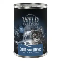 Zooplus 12x400g Adult Cold River Zeezalm & Kip Wild Freedom Kattenvoer aanbieding