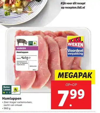 Lidl Hamlappen 960 gr aanbieding