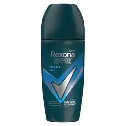 Trekpleister Rexona Men Advanced Protection Cobalt Dry Antitranspirant Deodorant Roller aanbieding