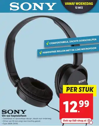 Lidl SONY On-ear koptelefoon aanbieding