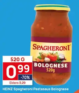 Butlon Heinz spagheroni pastasaus bolognese aanbieding