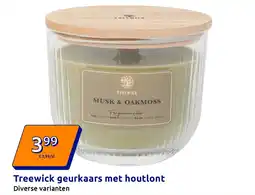Action Treewick geurkaars met houtlont aanbieding