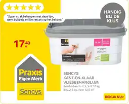 Praxis Sencys kant en klaar vliesbehanglijm aanbieding