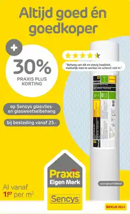 Praxis Sencys glasvlies en glasweefselbehang aanbieding