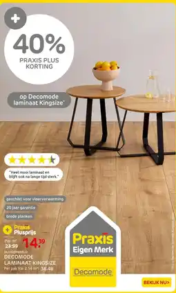 Praxis Decomode laminaat Kingsize aanbieding