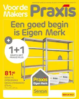 Praxis Sencys opbergrek gegalvaniseerd staal aanbieding