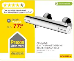 Praxis Aquavive eco thermostatische douchekraan sele aanbieding
