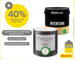 Praxis Perfection en Renaulac kleurmuurverf aanbieding