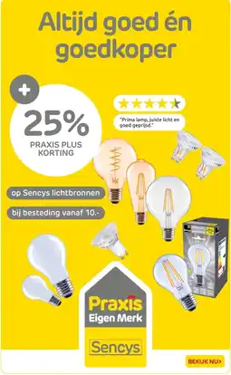 Praxis Sencys lichtbronnen aanbieding