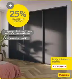 Praxis StoreMax Basic en Comfort en CanDo maatwerkkasten aanbieding