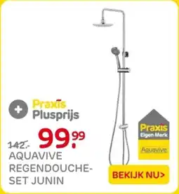 Praxis Aquavive regendouche set junin aanbieding