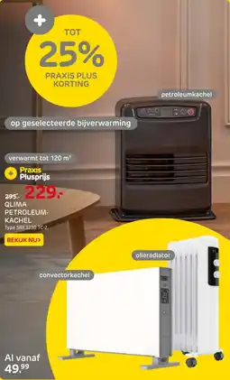 Praxis Qlima petroleumkachel aanbieding