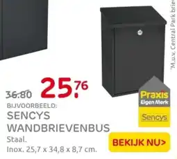 Praxis Sencys wandbrievenbus aanbieding