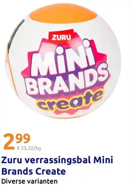 Action Zuru verrassingsbal Mini Brands Create aanbieding