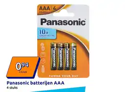 Action Panasonic batterijen AAA aanbieding