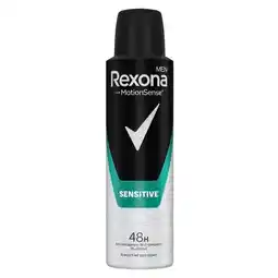 Trekpleister Rexona Men Sensitive Antitranspirant Deodorant Spray aanbieding