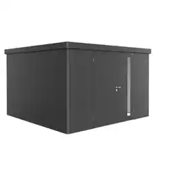 Praxis Biohort Metalen Tuinhuis Neo - Donkergrijs Metallic - 348x348cm - Dubbele Deur aanbieding