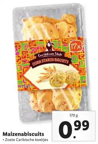 Lidl Maizenabiscuits 170g aanbieding