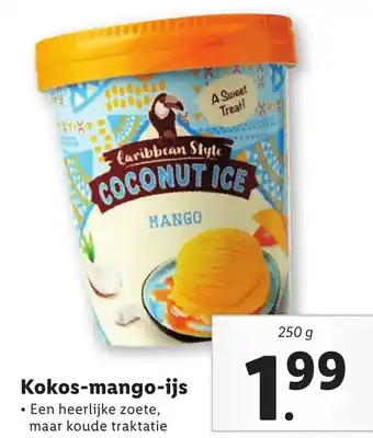 Lidl Kokos-mango-ijs 250g aanbieding