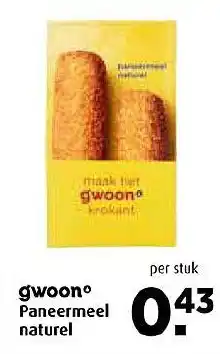 Boni gwoon Paneermeel naturel aanbieding