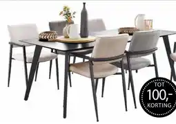 Pronto wonen Eettafel Lineto aanbieding